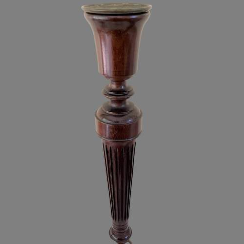 A Pair Of Adams Revival Mahogany Candlesticks image-3