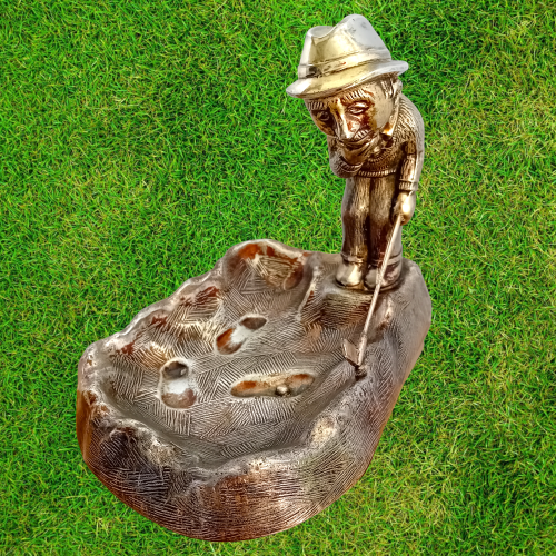 1930-40s Silver Plated Golf Figure image-1