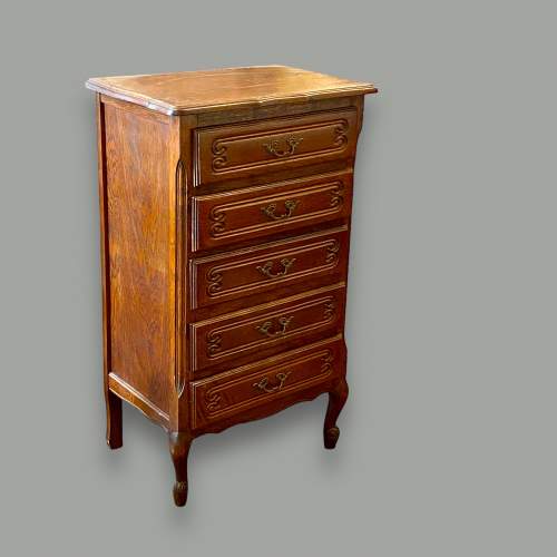 Early 20th Century Tall Oak Chest of Drawers image-1