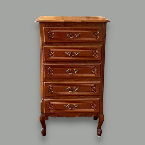 Early 20th Century Tall Oak Chest of Drawers image-2