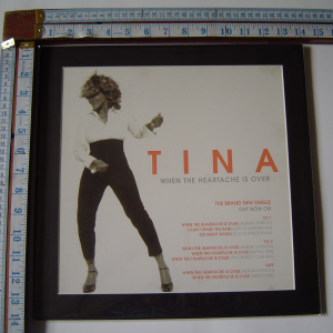 Tina Turner Heartache  Poster In A Mount Ready To Frame
