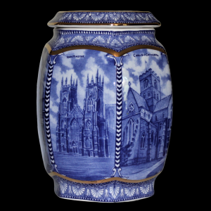 Blue & White Ringtons Tea Millennium 2000 Cathedral jar