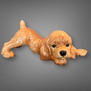 Vintage Goebel Spaniel Puppy Figurine