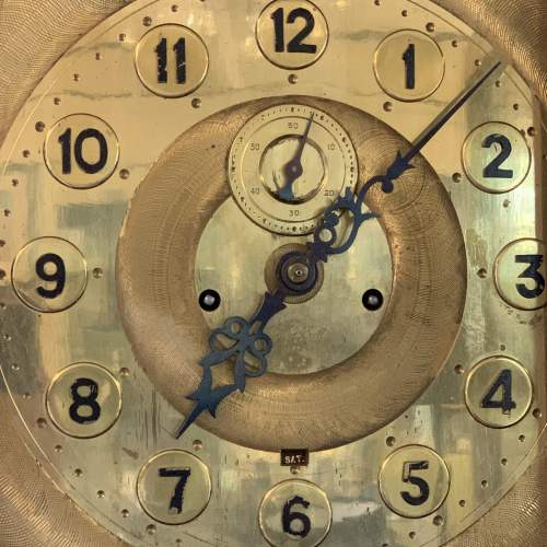 Early 20th Century Barleytwist Oak Longcase Clock image-3