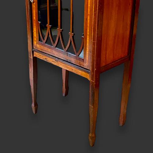 Unusual Edwardian Mahogany Display Cabinet image-5