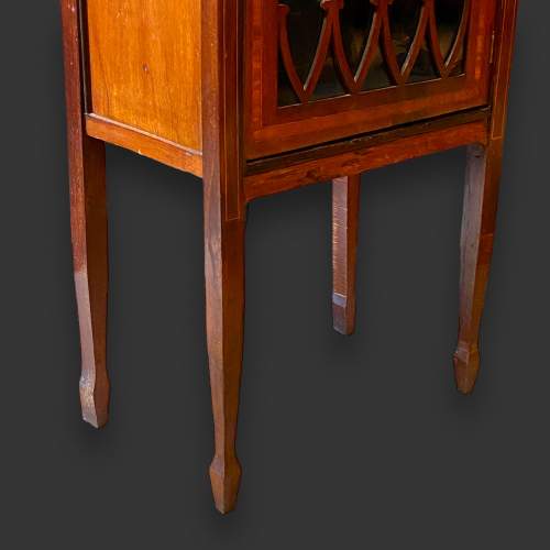 Unusual Edwardian Mahogany Display Cabinet image-6