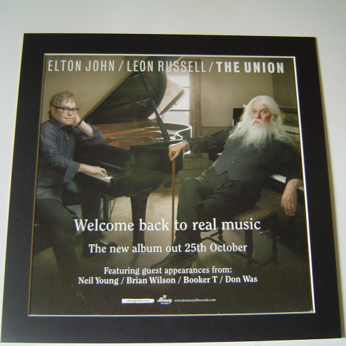 Elton John Leon Russell Union Poster In A Mount Ready To Frame image-1