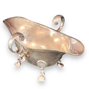 Silver Two Handled Sauce Boat