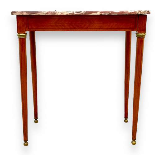 Late 19th Century French Mahogany Marble Top Table image-2