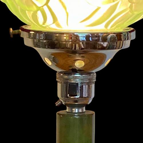 Art Deco Green Phenolic Lamp image-4