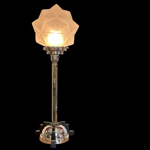 Art Deco Starburst Chrome Lamp image-1