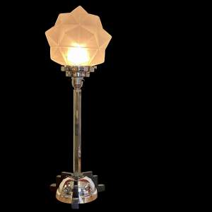 Art Deco Starburst Chrome Lamp