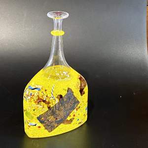 Kosta Boda Large Yellow Bottle Vase by Bertil Vallien