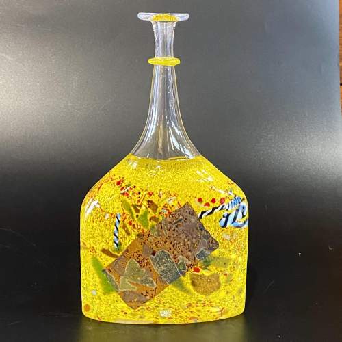 Kosta Boda Large Yellow Bottle Vase by Bertil Vallien image-4