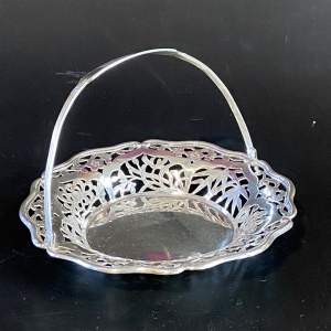 Early 20th Century Shallow Yu Chang Silver Basket