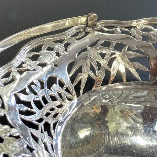 Early 20th Century Shallow Yu Chang Silver Basket image-3