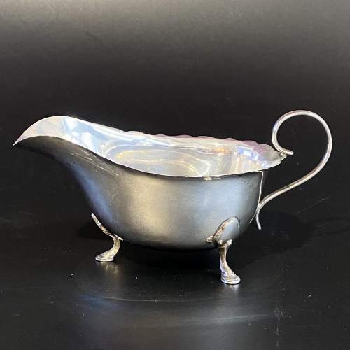 Early 20th Century Silver Sauce Boat image-1