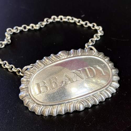 Mid 19th Century Silver Brandy Label image-2