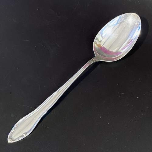 Large Continental Silver Serving Spoon image-1