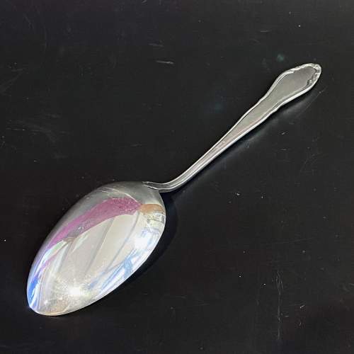 Large Continental Silver Serving Spoon image-3