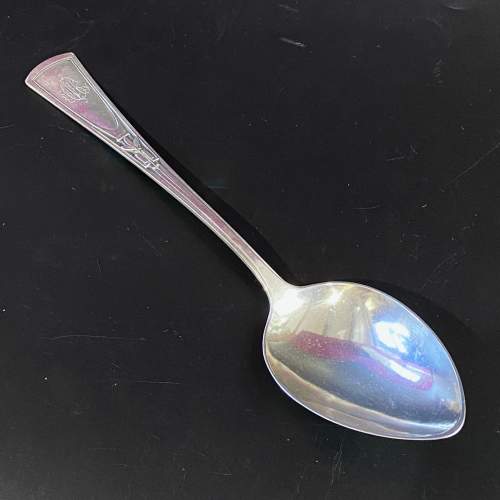 Large Continental Silver Serving Spoon - 800 Silver image-2