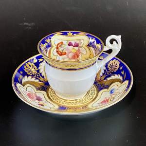 Early 19th Century Daniel Floral Cup and Saucer