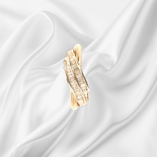 Gold Baguette Diamond Ring image-3