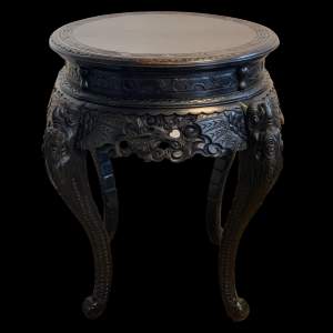 Japanese Meiji Period Carved Hardwood Centre Table