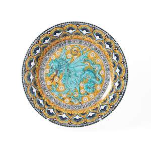 Antique Late 19th Century Italian Majolica Charger