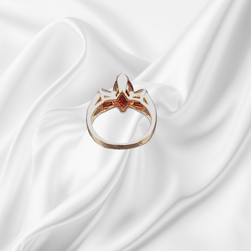 10ct Gold Art Deco Abstract Butterfly Design Ring image-3