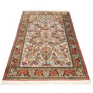 A Fabulous Qum Silk Tree of Life Carpet