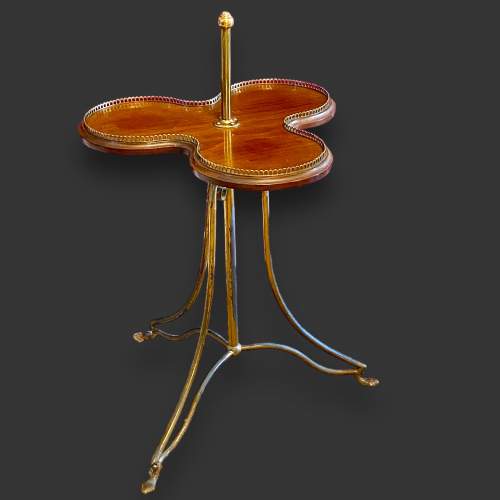 19th Century Trefoil Galleried Side Table image-1