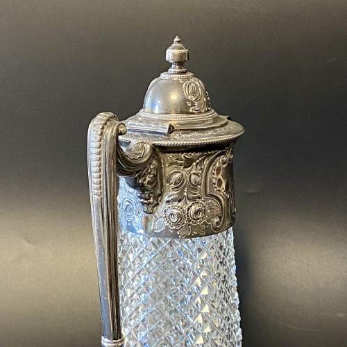 19th Century Cut Glass and Silver Claret Jug image-3