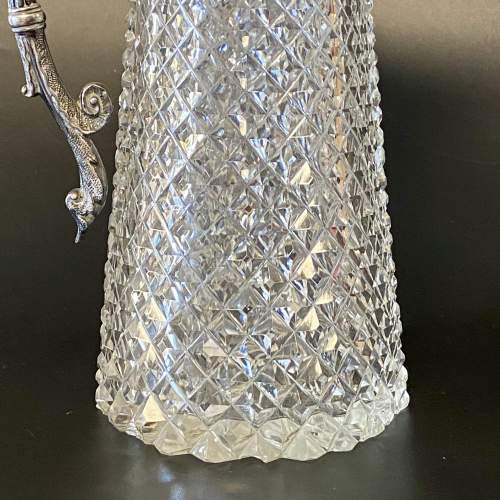19th Century Cut Glass and Silver Claret Jug image-5