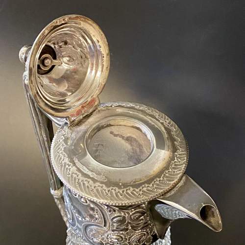19th Century Cut Glass and Silver Claret Jug image-4