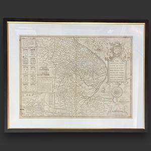 Framed Map of Lincolnshire by John Speed