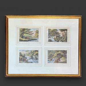Four Framed Lithographs From The Anglers Manual