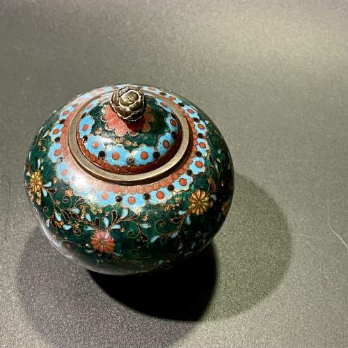 Japanese Meiji Cloisonné Lidded Jar image-3