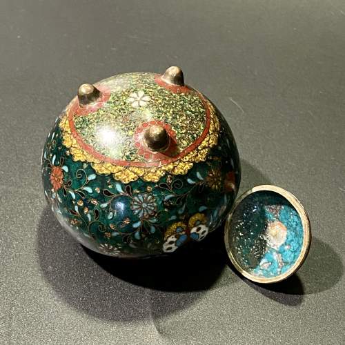 Japanese Meiji Cloisonné Lidded Jar image-4
