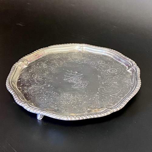 19th Century Silver Serving Tray image-1