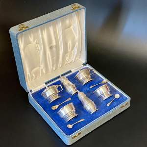 Boxed Early 20th Century Condiment Set