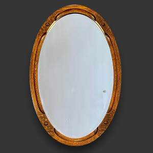 Arts and Crafts Oak Wall Mirror