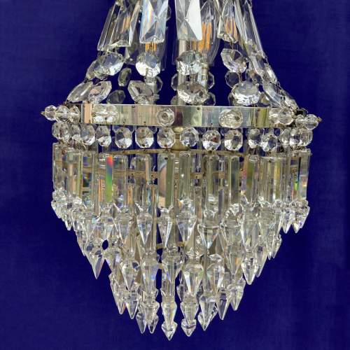Edwardian Cut Glass Empire Chandelier image-2