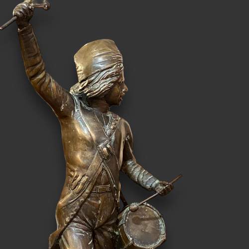 Bronze Figure of a Drummer Boy After Leon Fagal image-3