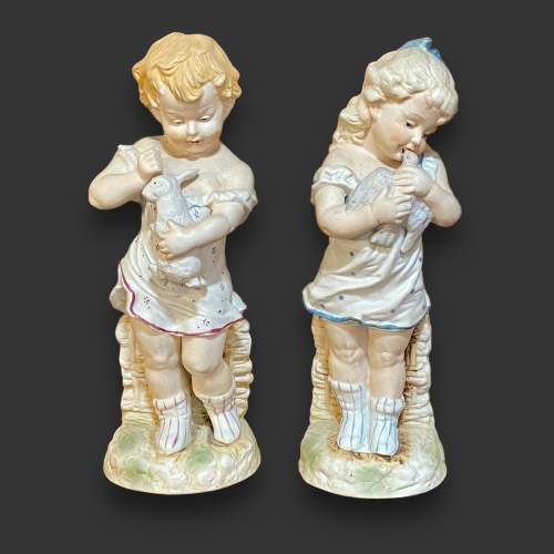 Pair of Bisque Figures of a Boy and Girl image-2