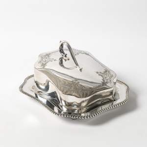 A Vintage James Dixon & Sons Silver Plated Cheese Dish and Cover