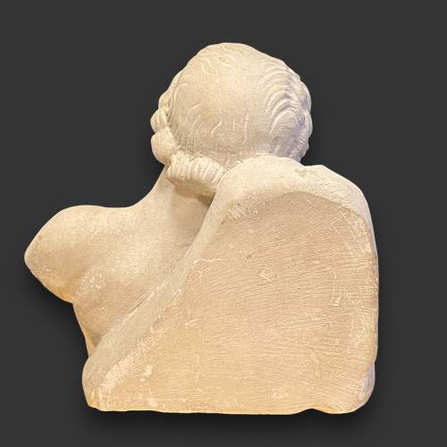 French Limestone Sculpture Signed Daguet image-4