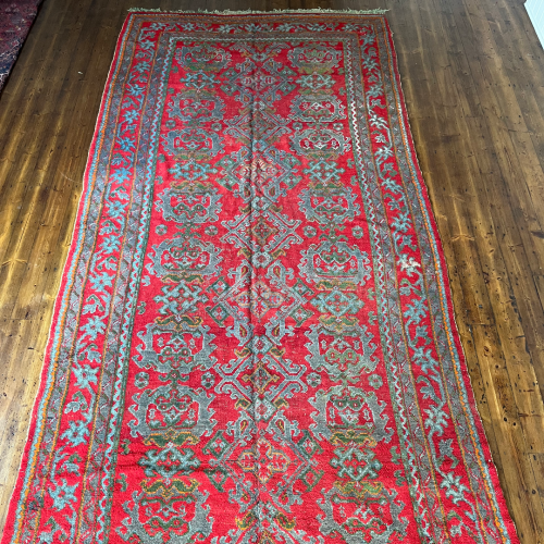 Hand Knotted Turkish Red Large Carpet image-1
