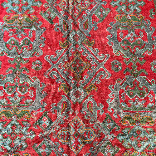 Hand Knotted Turkish Red Large Carpet image-2