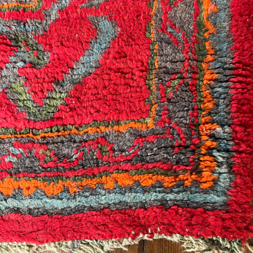 Hand Knotted Turkish Red Large Carpet image-3